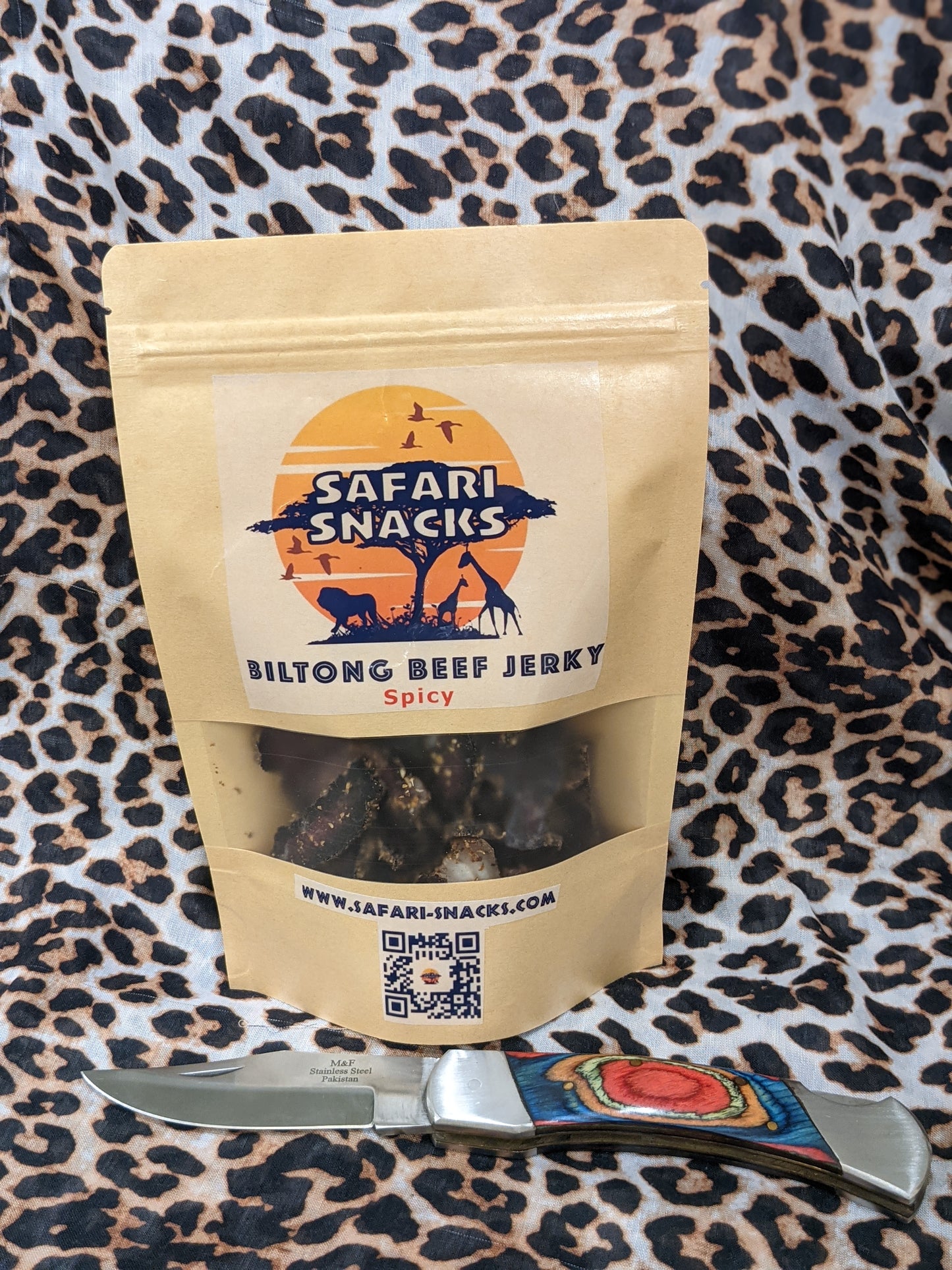 Biltong Beef Jerky Spicy Large Bag  (4 oz)