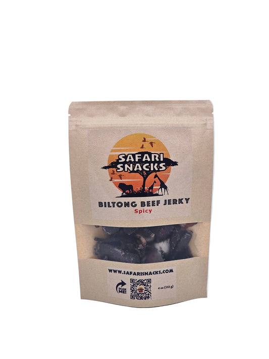 Biltong Beef Jerky Spicy Large Bag  (4 oz)