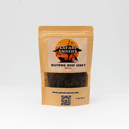 Biltong Beef Jerky Spicy Large Bag  (4 oz)